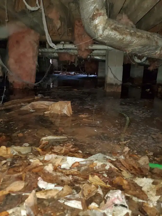 Crawl space flood assessment for Commercial Water Damage Restoration in Mesquite